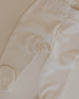 Tothemoon ☾ Tothemoon ☾ - Footed baby pants - Wool & silk - Pointelle Clothing 50