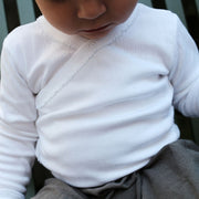 Tothemoon ☾ - Cross-over body - Long sleeve - Organic cotton - Pointelle