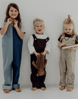 Dungarees - Adjustable - Beige linen