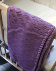 Baby blanket - 100% Merino wool - Lilac