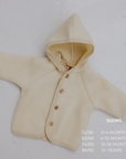 Engel Natur Hooded jacket - 100% Virgin Wool - Oversized fit - Natural Clothing Natural / 50/56