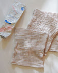 Tothemoon ☾ Tothemoon ☾ - Muslin Washcloths - Set of 3 - Handmade Accessoires Creamy Beige