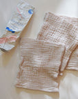 Tothemoon ☾ Tothemoon ☾ - Muslin Washcloths - Set of 3 - Handmade Accessoires Creamy Beige