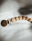 Speen & Koord Pacifier Clip - Personalized - Beechwood - Round pacifier clip Default Title