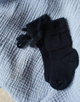 Hirsch Natur Newborn socks - 100% Organic Cotton - Navy Blue Booties Default Title