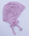 Joha Bonnet - Wool & silk - Pointelle - Soft Rose Clothing 37cm