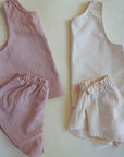 Tothemoon ☾ - Tita top - V-shaped back - 100% Cotton - Handmade in Holland - Butter