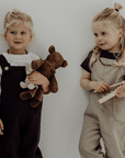 Dungarees - Adjustable - Beige linen