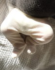 Tothemoon ☾ - Footed baby pants - Wool & silk - Needle pattern - Natural
