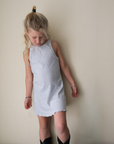 Tothemoon ☾ - Strap dress - Curled ends - Organic cotton - Light grey