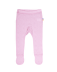 Joha Footed Baby Pants - Wool & Silk - Pointelle - Soft Rose Clothing 50