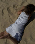 Tothemoon ☾ - Strap dress - Curled ends - Organic cotton - Light grey