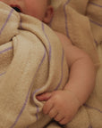 Hvid Hvid Harry blanket - 100% Merino wool - Medium thick knit Blankets Cream & Lilac