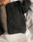 Joha Cardigan - Ribbed - 100% Wool - Dark Grey Clothing 50