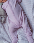 Joha Sleep Suit - 100% Wool - 2 in 1 Foot - Soft Rose Clothing 50