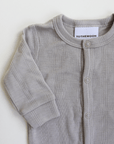 Tothemoon ☾ Tothemoon ☾ - Sleep suit - 2 in 1 Foot - Wool & silk - Needle pattern - Dove Clothing 50