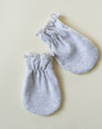 Tothemoon ☾ - Newborn scratch mittens - Organic cotton - Light grey