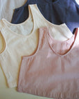 Tothemoon ☾ - Tita top - V-shaped back - 100% Cotton - Handmade in Holland - Butter