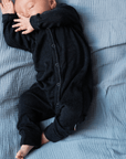Joha Sleep Suit - 100% Wool - 2 in 1 Foot - Navy Clothing 50