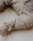 Tothemoon ☾ Tothemoon ☾ - Sleep suit - 2 in 1 Foot - Wool & silk - Needle pattern - Dove Clothing 50