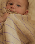 Hvid Hvid Harry blanket - 100% Merino wool - Medium thick knit Blankets Cream & Lilac