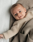 Hvid Hvid - Inga - Cardigan - 100% Merino wool Baby en peuter Artichoke / 0-3 months