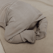 Tothemoon ☾ Tothemoon ☾ - Footed baby pants - Wool & silk - Needle pattern - Dove Clothing 50