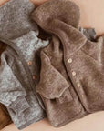 Engel Natur Hooded jacket - 100% Virgin wool - Oversized fit - Walnut Clothing Walnut / 50/56