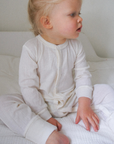 Tothemoon ☾ Tothemoon ☾ - Sleep suit - 2 in 1 Foot - Wool & silk - Pointelle Clothing 40