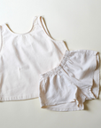 Tothemoon ☾ - Tita top - V-shaped back - 100% Cotton - Handmade in Holland - Butter