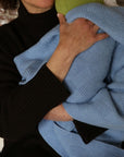 Hvid Ivy deken - 100% Merino wol - Dik gebreid