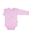Joha Body - Long Sleeve - Wool & Silk - Pointelle - Soft Rose Rompers 50