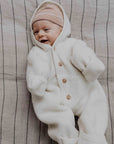 Engel Natur Hooded overall - 100% Virgin wool - Oversized fit - Natural Clothing 50/56