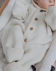 Engel Natur Hooded overall - 100% Virgin wool - Oversized fit - Natural Clothing 50/56