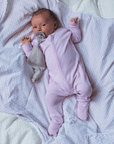Joha Sleep Suit - 100% Wool - 2 in 1 Foot - Soft Rose Clothing 50