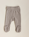 Tothemoon ☾ Tothemoon ☾ - Footed baby pants - Wool & silk - Needle pattern - Dove Clothing 50