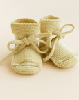 Hvid Hvid Booties - 100% Merino wool Booties Light Yellow / 0-9m