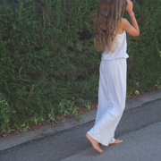 Wide pants - Organic cotton - Light grey