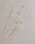 Tothemoon ☾ Tothemoon ☾ - Sleep suit - 2 in 1 Foot - Wool & silk - Needle pattern - Natural Clothing 50