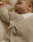 Wrap Around Cardigan - 100% Merino wool - Natur Melange