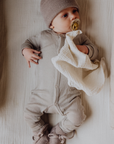 Tothemoon ☾ Tothemoon ☾ - Sleep suit - 2 in 1 Foot - Wool & silk - Needle pattern - Dove Clothing 50