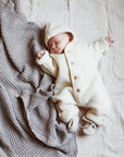 Engel Natur Hooded overall - 100% Virgin wool - Oversized fit - Natural Clothing 50/56