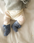 Newborn socks - 100% Organic Wool - Baby blue