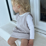 Tothemoon ☾ Tothemoon ☾ - Ziggy dress - V-shaped back - 100% Cotton - Handmade in Holland Clothing Sand / 1Y