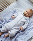 Khasto Baby Sleep Suit - Cotton Cashmere Sleep Suit Blue stripe / Newborn
