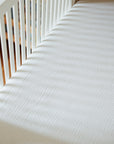 Tothemoon ☾ Tothemoon ☾ - Muslin fitted sheet - Handmade in Holland bedding Clear white / For baby crib (60x120 cm)