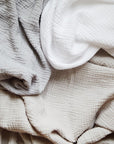 Tothemoon ☾ Tothemoon ☾ - Muslin fitted sheet - Handmade in Holland bedding Smokey Sand / For baby crib (60x120 cm)