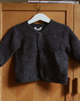 Cardigan - Wool Fleece - Dark Grey