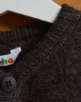 Cardigan - Wool Fleece - Dark Grey