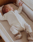 Joha Sleep Suit - 100% Wool - 2 in 1 Foot - Natural Rompers and suits 40